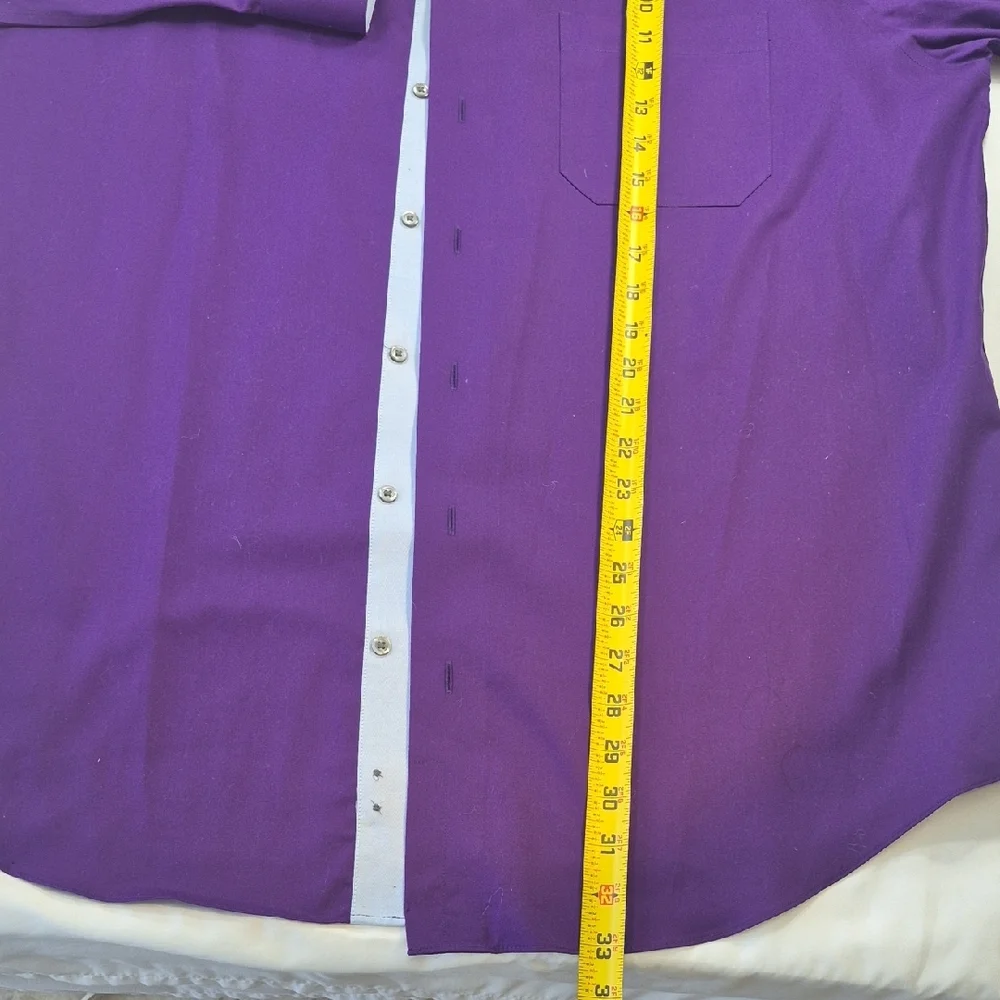 Paul Fredrick Rich Purple Dress Shirt - Picture 3 of 13